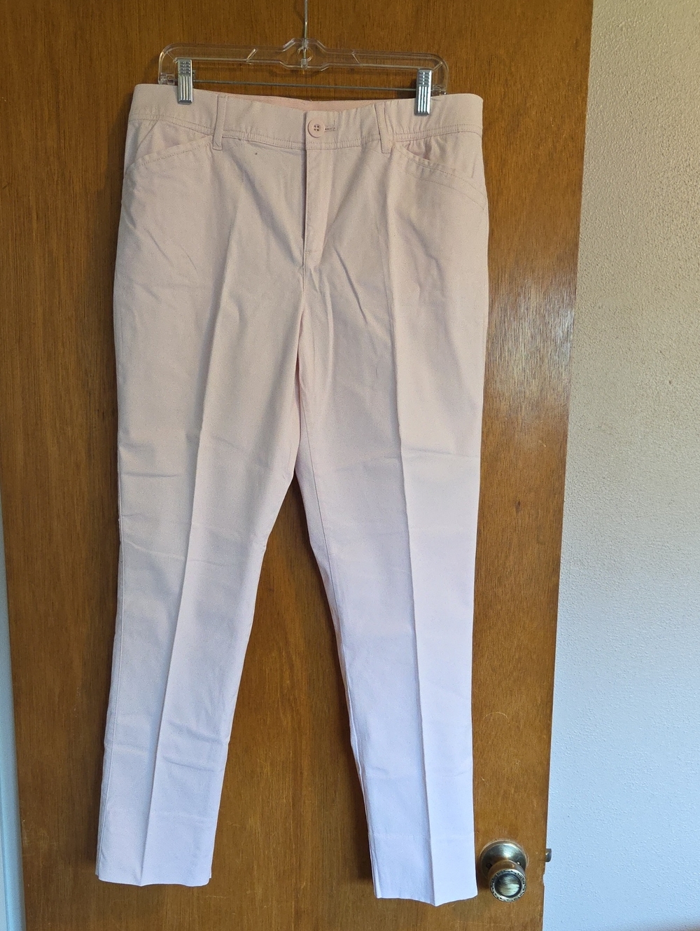 Christoper & Banks Slim Dress Pants in Light Pink - Classic Work Trousers